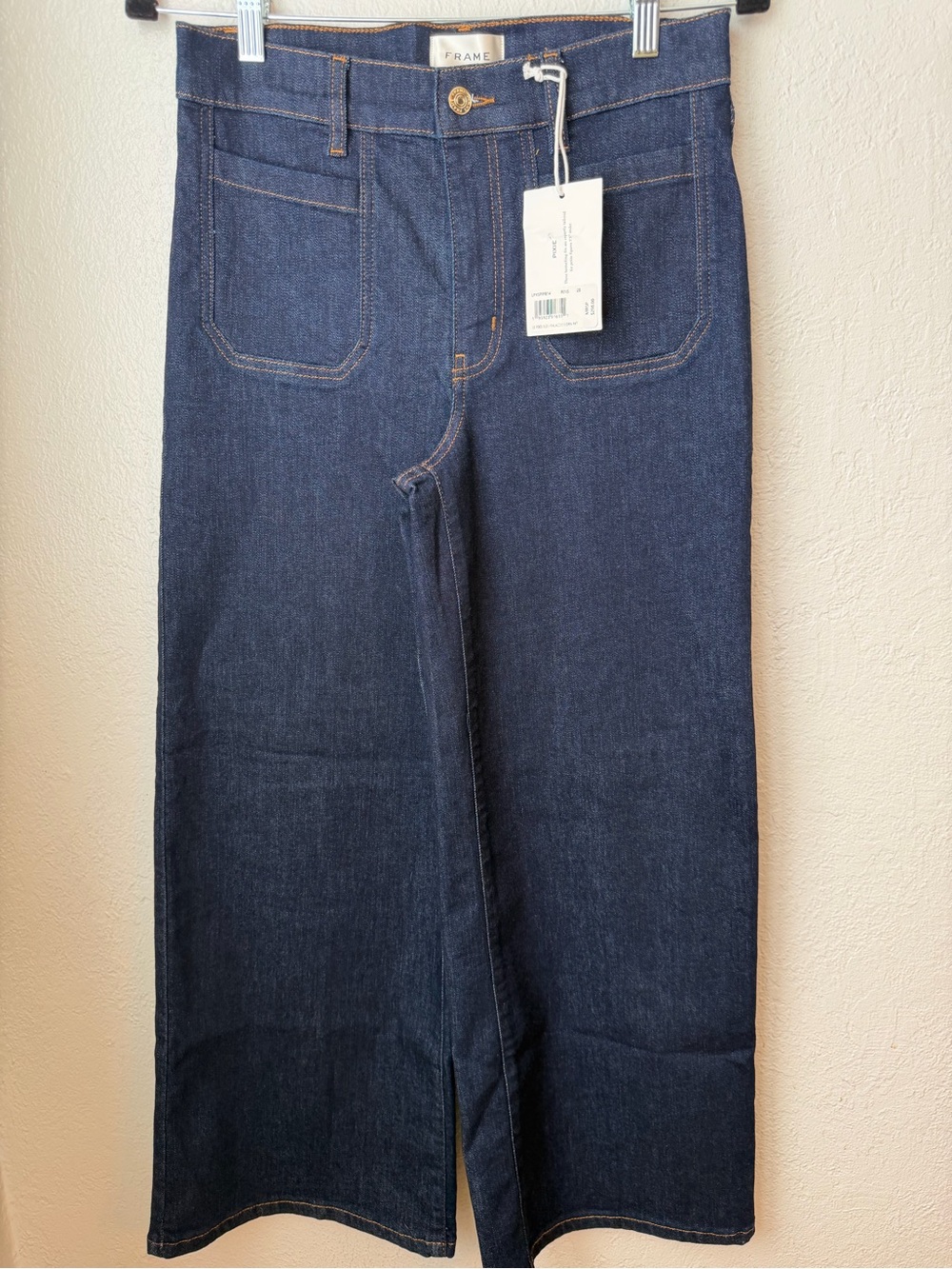 187~ NWT FRAME Pixi Dark Blue Wide-Leg Jeans 28